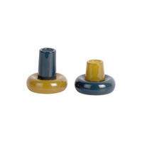 KERZENSTÄNDER Set Firenze - Blau/Grün - 8 cm - Blau, Glas (2/8/2cm) - Present Time