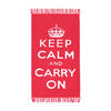 BAUMWOLLTEPPICH Keep Calm and Carry On 60/100 cm - Rot, Textil (60/100cm) - Homescapes