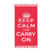 BAUMWOLLTEPPICH Keep Calm and Carry On 60/100 cm - Rot, Textil (60/100cm) - Homescapes