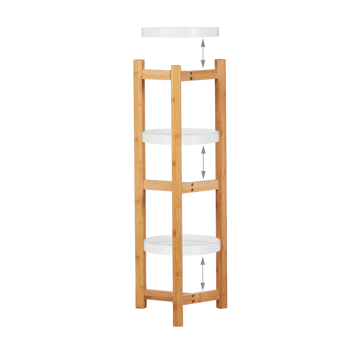 BLUMENREGAL - Hellbraun, Holz/Holzwerkstoff (30/79/30cm) - Relaxdays