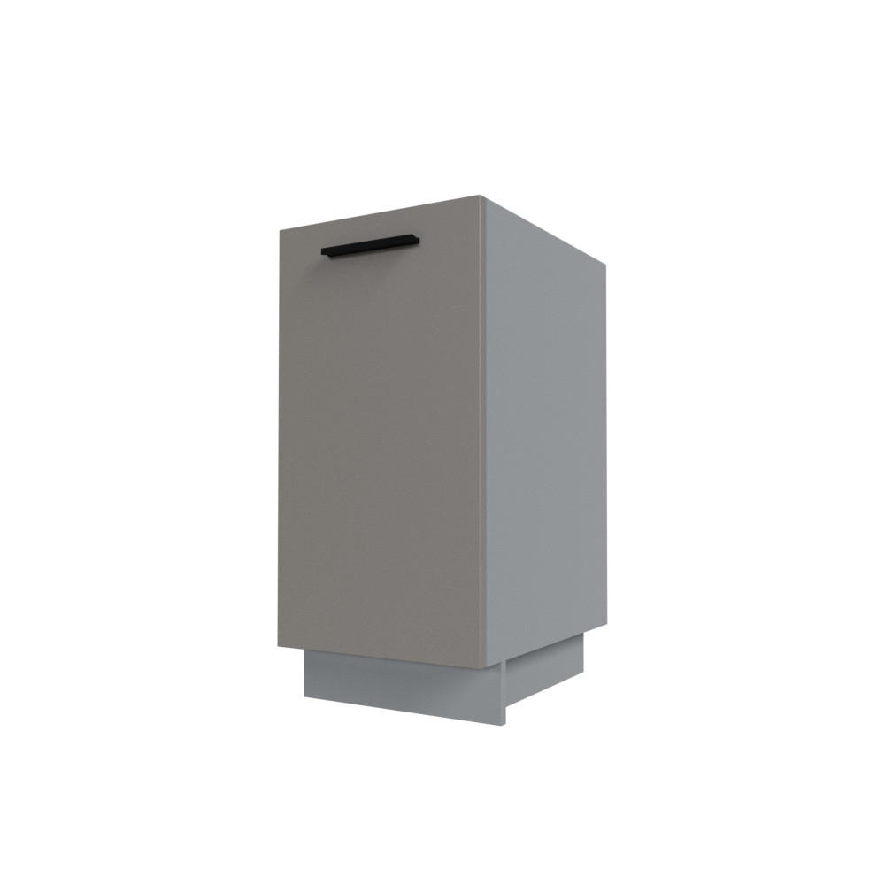 Feldmann-Wohnen Küchenunterschrank Graubraun, Grau 40x82x50 cm