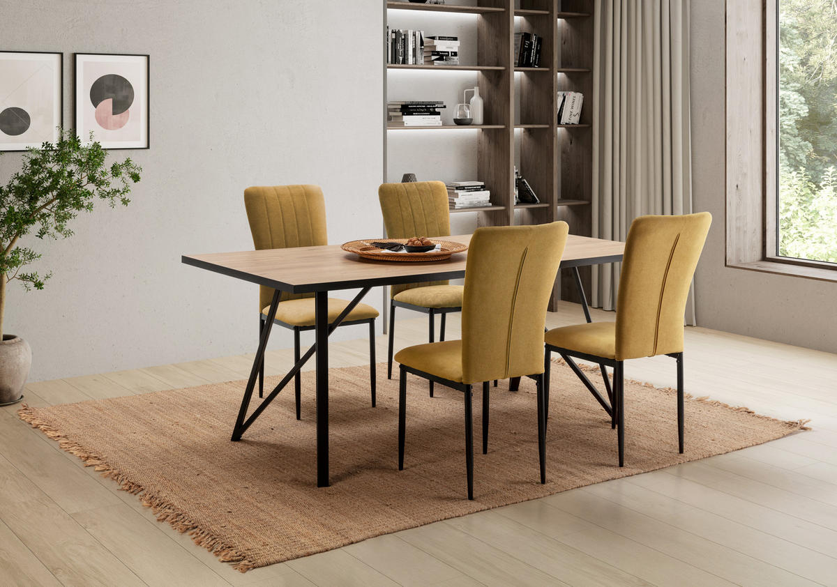 ESSTISCH Myla (Pia) Braun 180/90/76 cm - Braun, Keramik (180/90/76cm)