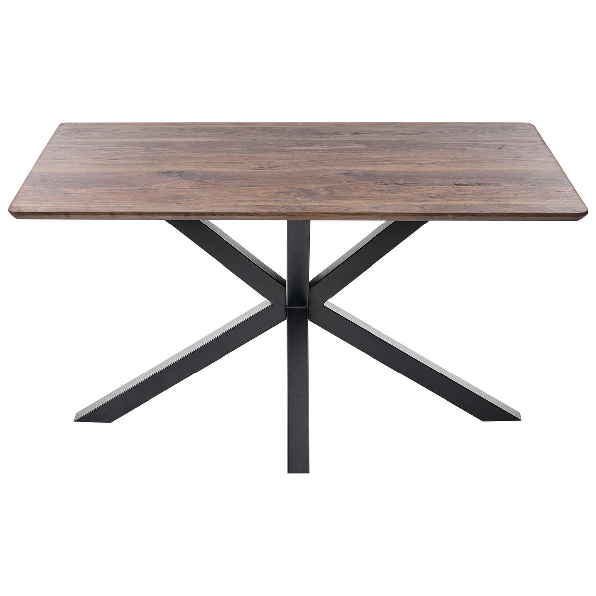 ESSTISCH 140/80/75 cm Dunkelbraun, Schwarz Rechteckig Spectra - Dunkelbraun, Holzwerkstoff (140/80/75cm) - Beliani