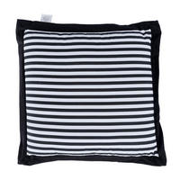 SITZKISSEN schwarz-weiß gestreift, 40/40/5 cm - Schwarz, Textil (40/40/5cm) - Homescapes