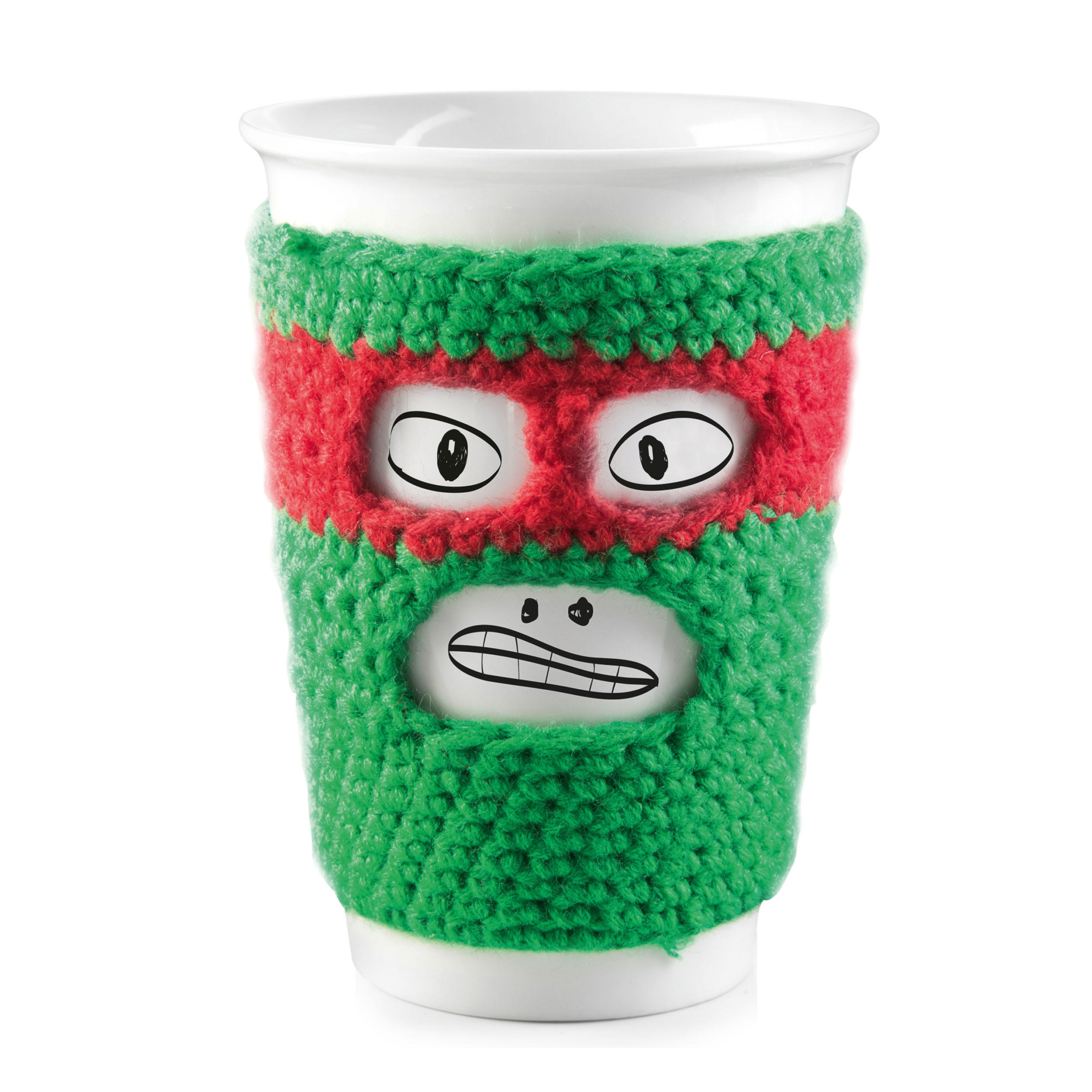 KAFFEEBECHER Fluffy Mugs Morning Hero, mit gehäkeltem Überzug, Porzellan, Polyester, 250 ml - Multicolor, Keramik (0.25L)