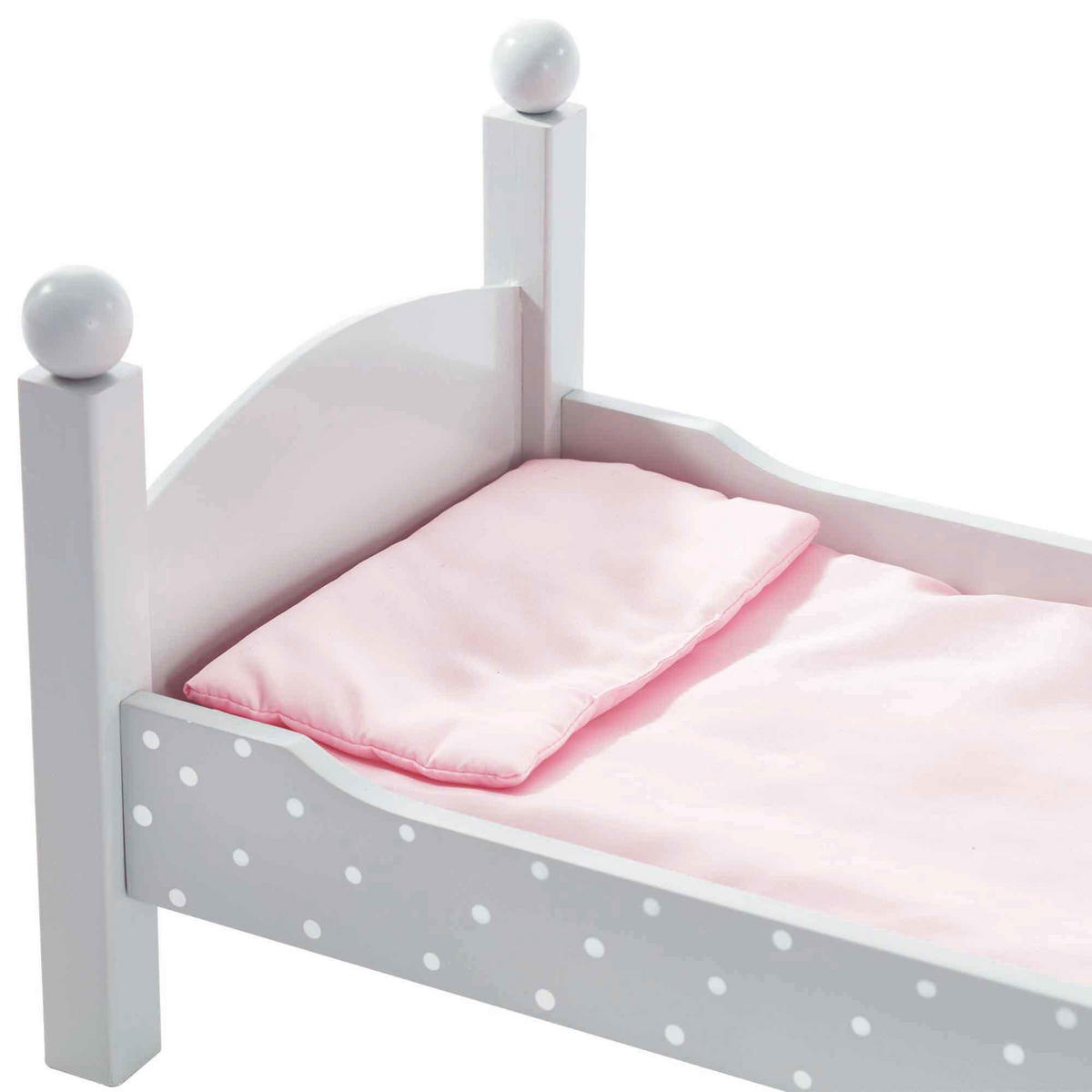 PUPPENBETT, Grau, 44cm - Grau, Holzwerkstoff (27/44/51cm) - Teamson Kids