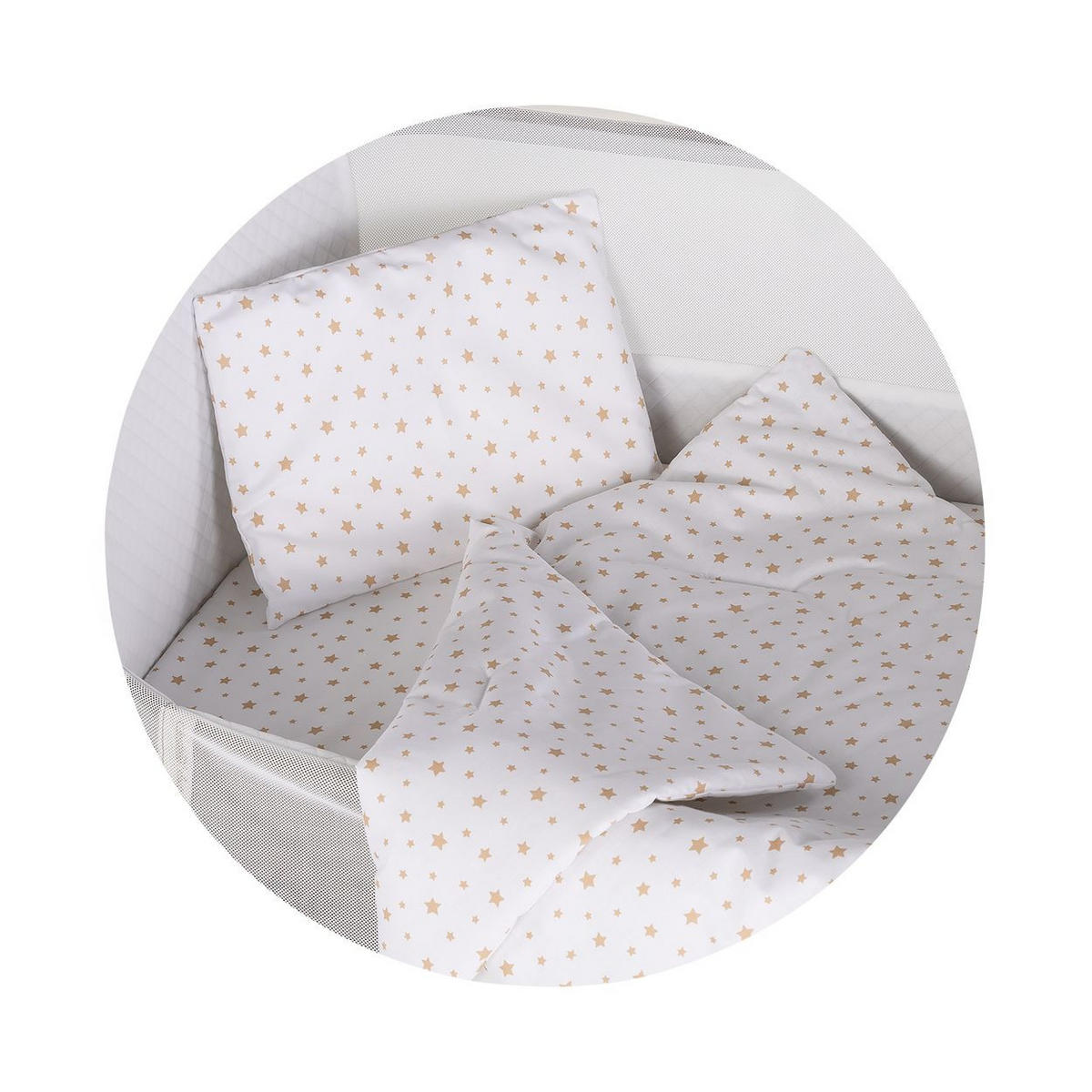 BABY BETTWÄSCHE Close to me 70 x 80 cm beige 4-tlg. Kissen, Kissenbezug, 100% Baumwolle, Polyester, Set: 0,485 kg - Beige, Textil (70/80cm) - Chipolino