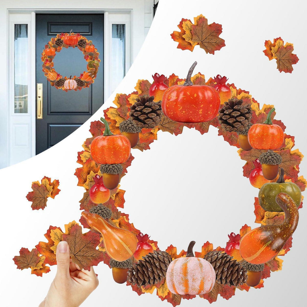 HERBSTDEKO Set 96-teilig - Multicolor, Kunststoff (1cm)