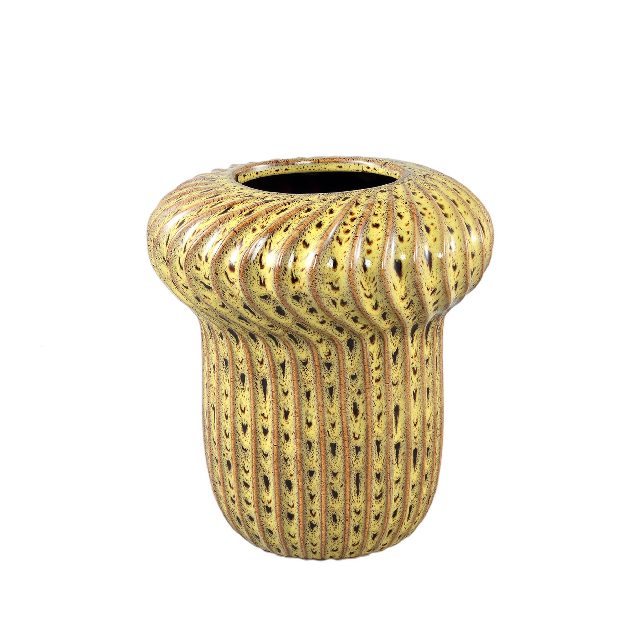 TOPF Sindi Gelb 22/22/24cm - Gelb, Keramik (24cm) - PTMD Collection