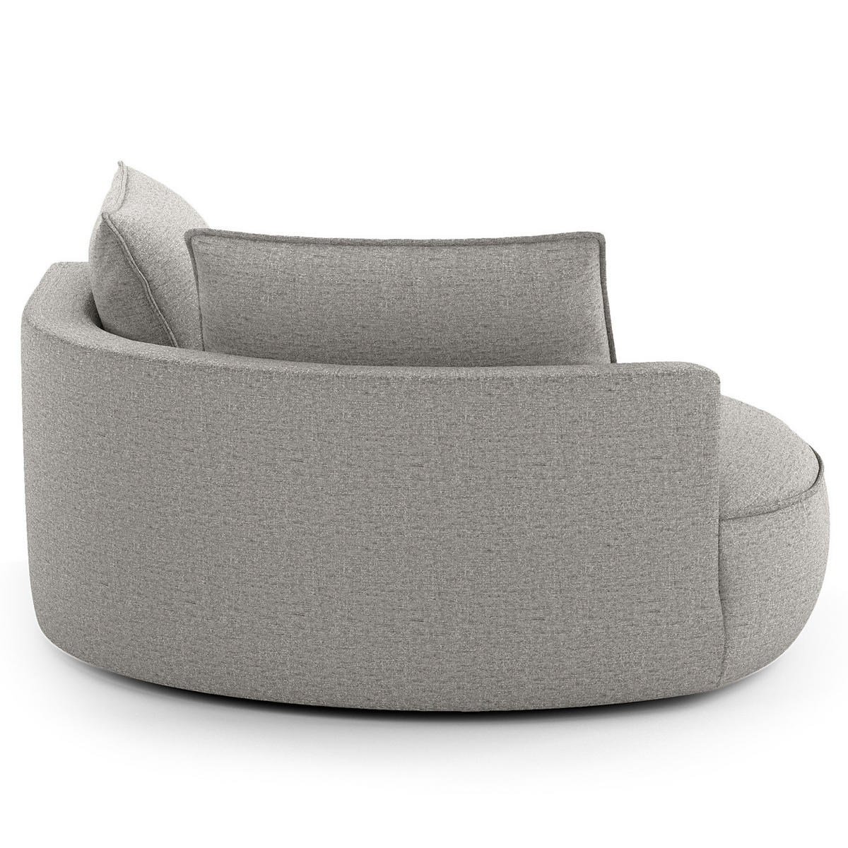 OTTOMANE - modular - Hellgrau/Schwarz, Kunststoff/Textil (126/82/154cm) - home24