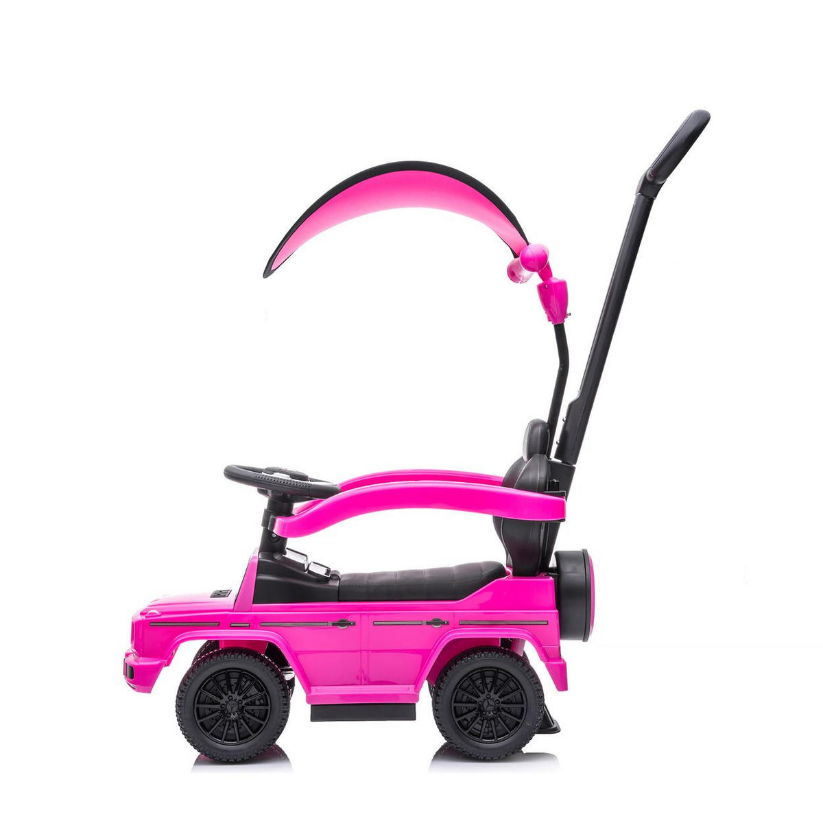 RUTSCHER Mercedes Benz G350d 2 in 1 pink 2 in 1 Schubstange Dach Musik, Trittstufe - Rosa, Kunststoff (85/40/95cm) - Chipolino