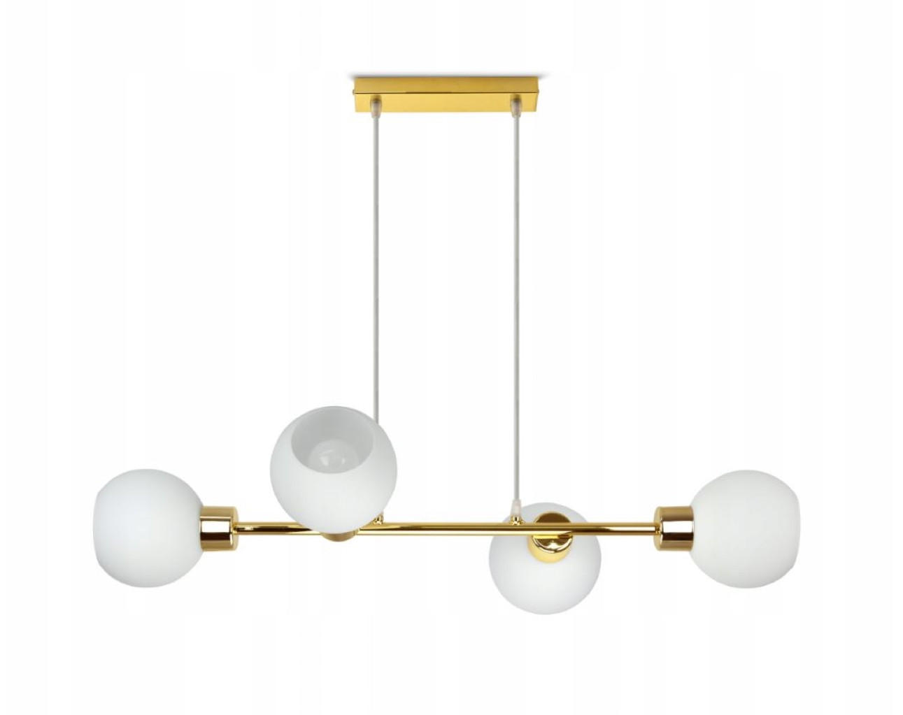 PENDELLEUCHTE GOLDGLAS - Goldfarben/Weiß, Glas/Metall (40/85/100cm) - kiki design