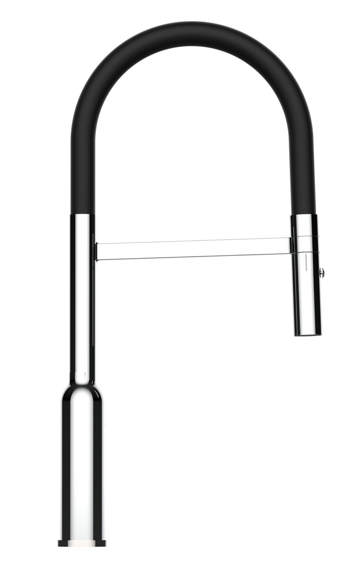 KÜCHENARMATUR, Verchromt und Schwarz, 2-Strahl-Brause - Chromfarben, Metall (23/46.5/23cm) - VIZIO