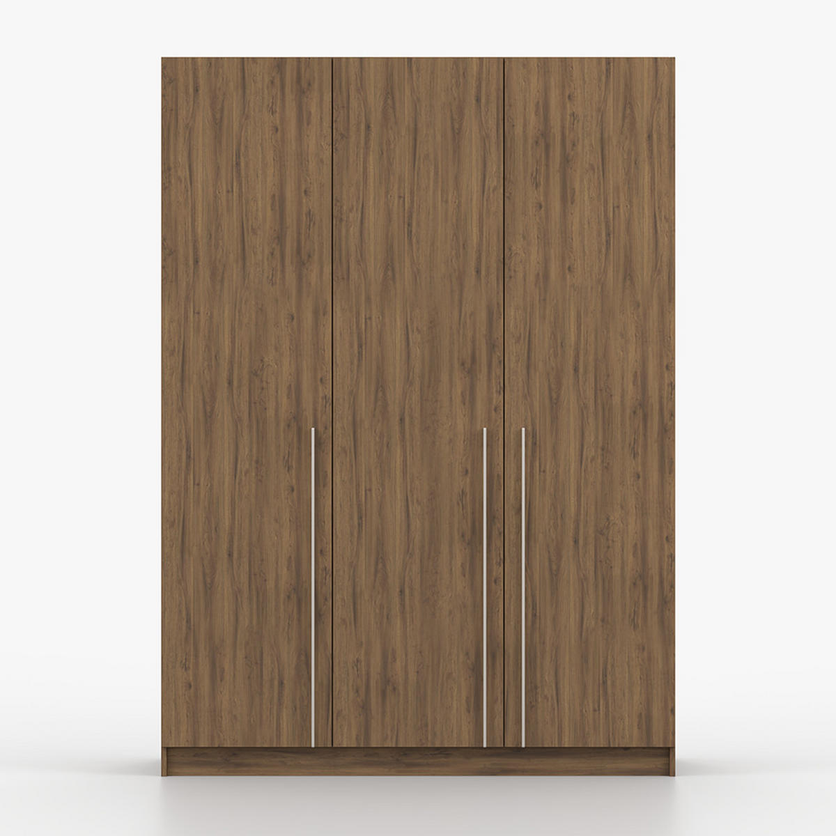 DREHTÜRENSCHRANK ROSA III 3D 150/210/55, 3-türig, Nussbaum - Kaschmir/Nussbaumfarben, Holzwerkstoff (150/210/55cm) - imoebel24