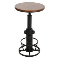 BARTISCH rund Schwarz, Braun - Schwarz/Braun, Holz (61/61/123cm) - MCW