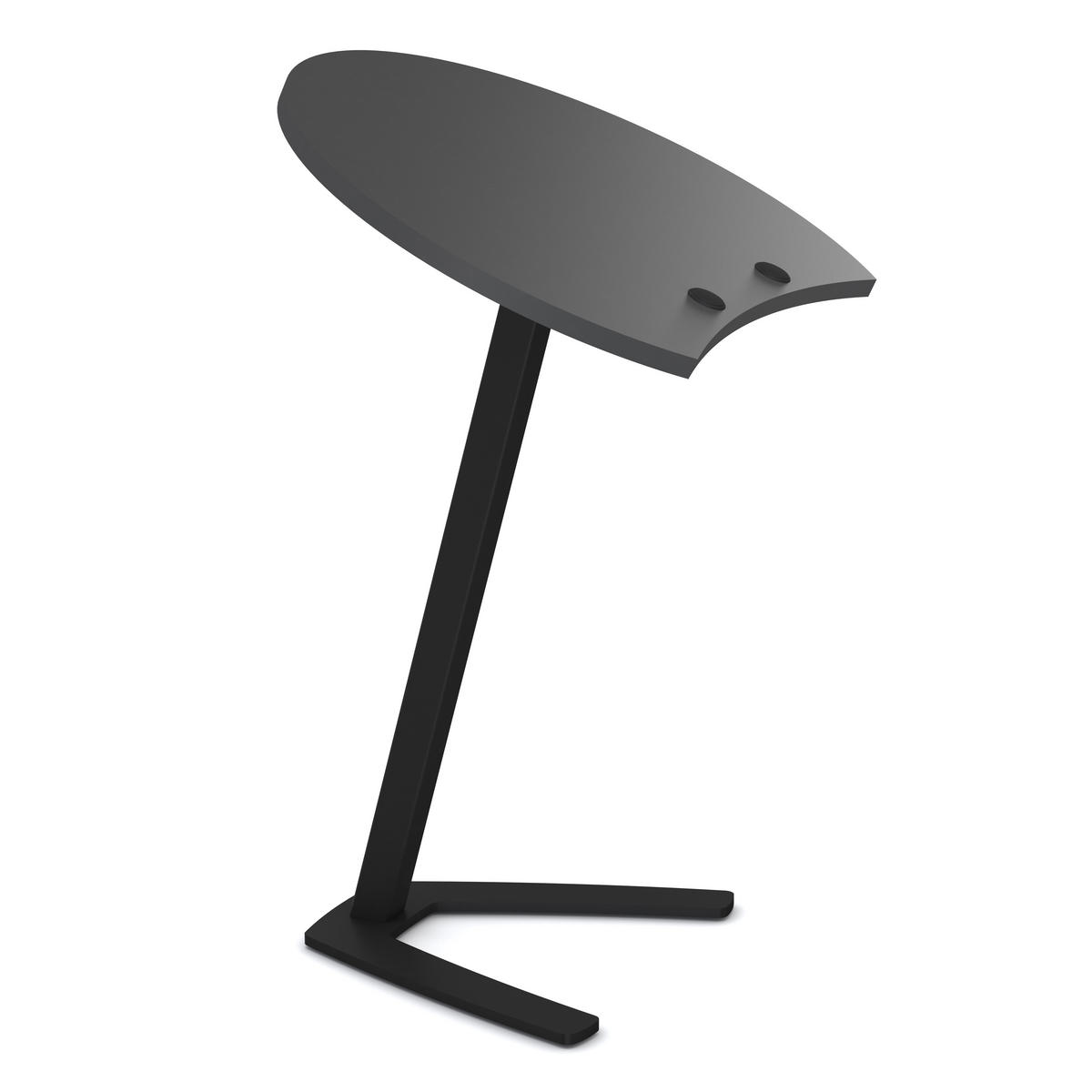 STEHTISCH Laptoptisch Pontis Anthrazit - Schwarz, Holz/Metall (50/60/72cm) - ASSMANN