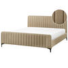 POLSTERBETT mit Lattenrost 180x200 cm Beige Lunan - Taupe, Textil (180/200cm) - Beliani