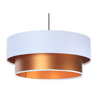 HÄNGELEUCHTE Kupfer 50/20 cm - Weiß/Kupferfarben, Kunststoff (50/1/20cm) - ONZENO