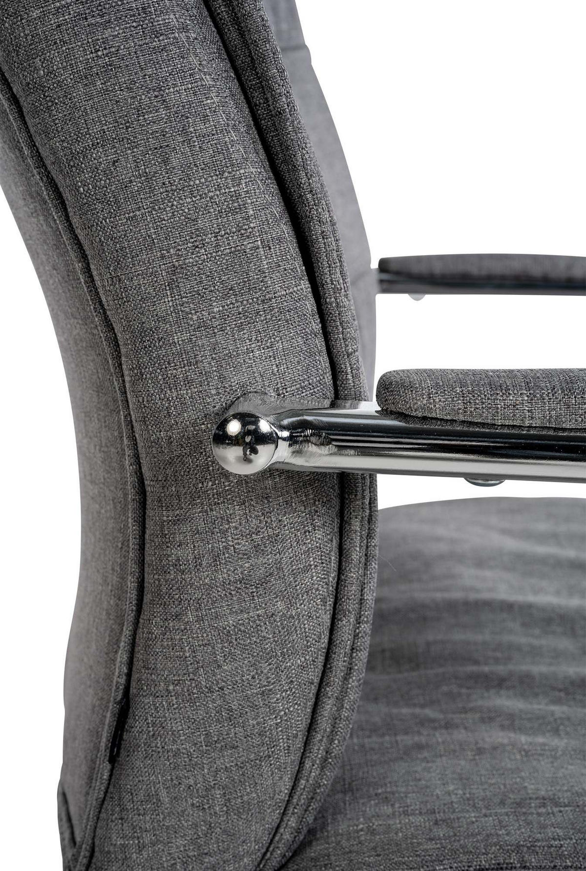 SCHWINGSTUHL 2er Set Stoff hellgrau - Hellgrau, Textil/Metall (58/100/66cm) - CLP