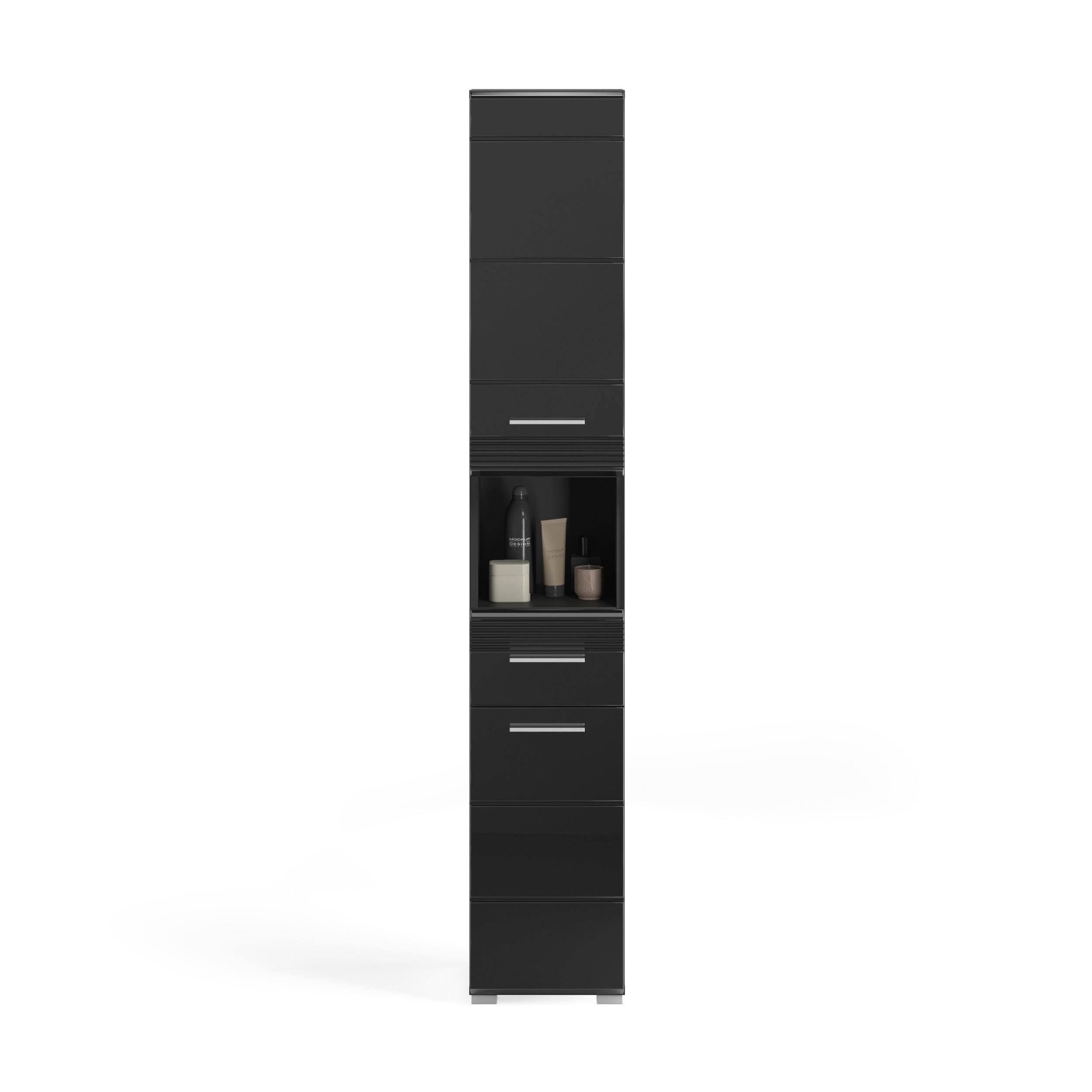Homes & Jones Hochschrank Schwarz 30x181x30 cm