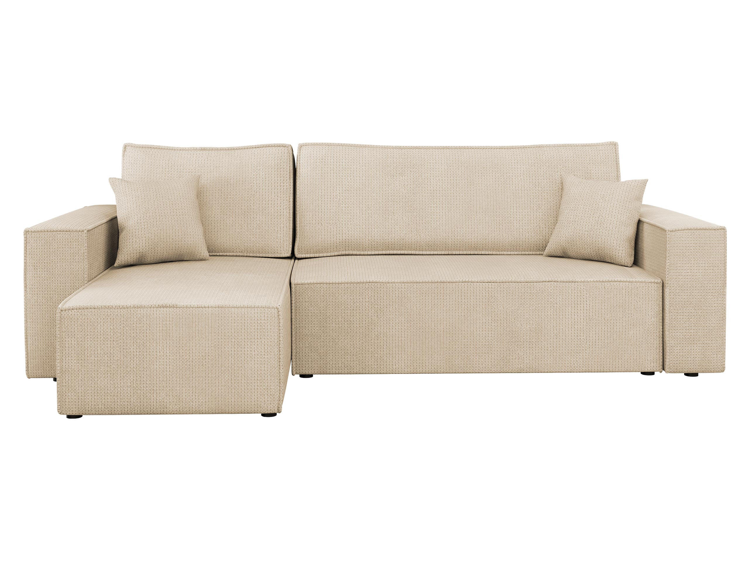 ECKSOFA Karl - Schwarz/Naturfarben, Holz/Kunststoff (244/145cm) - MIRJAN24
