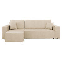 ECKSOFA Karl - Schwarz/Naturfarben, Holz/Kunststoff (244/145cm) - MIRJAN24
