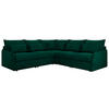 ECKSOFA VERSO L Dunkelgrün Velvet - Dunkelgrün/Schwarz, Kunststoff/Textil (270/270cm) - MKS