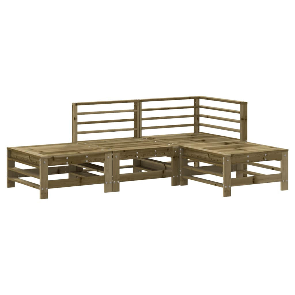 vidaXL Garten-Lounge-Set Braun
