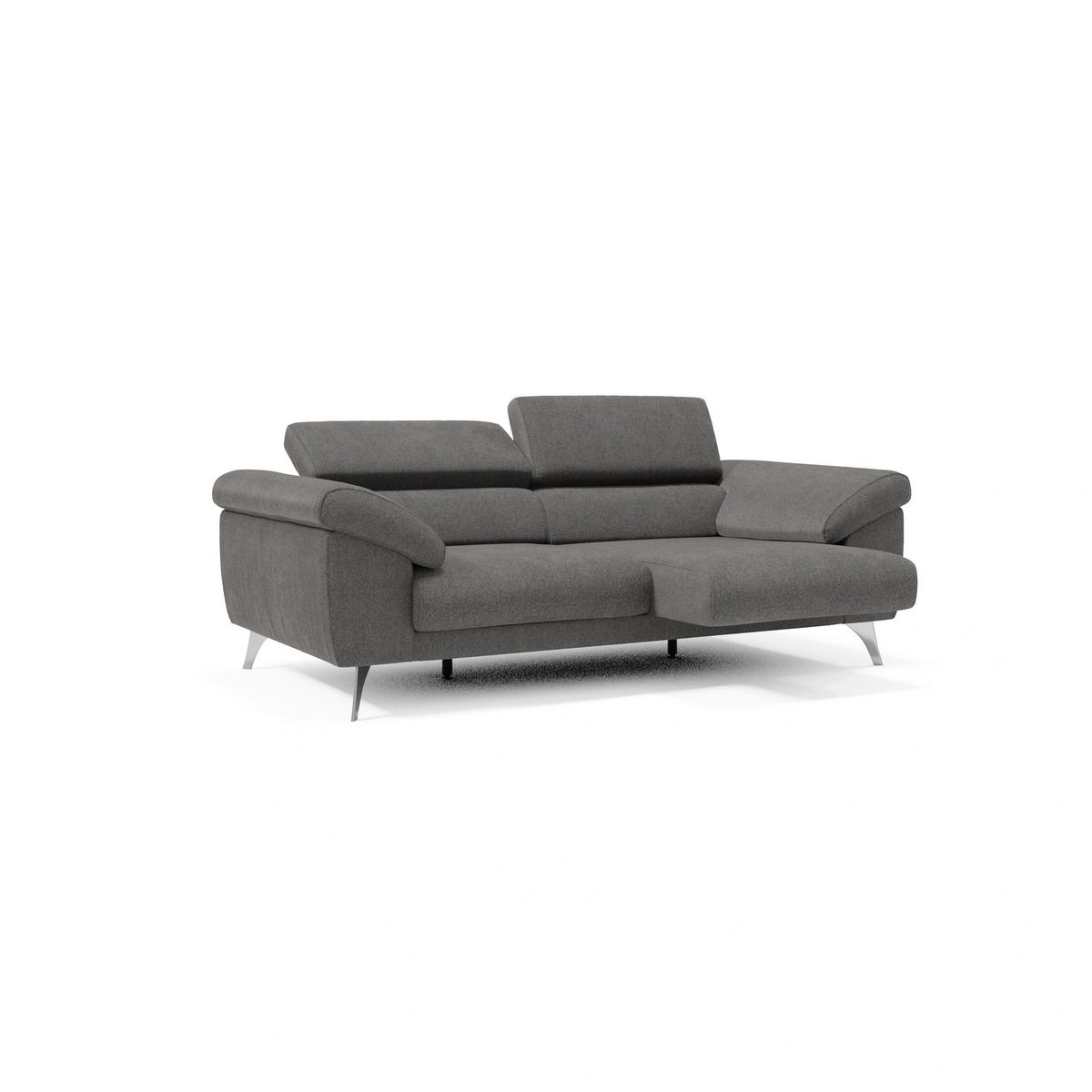 LINEARSOFA Donatello - Anthrazit, Metall (213/76/102cm) - Divani.store