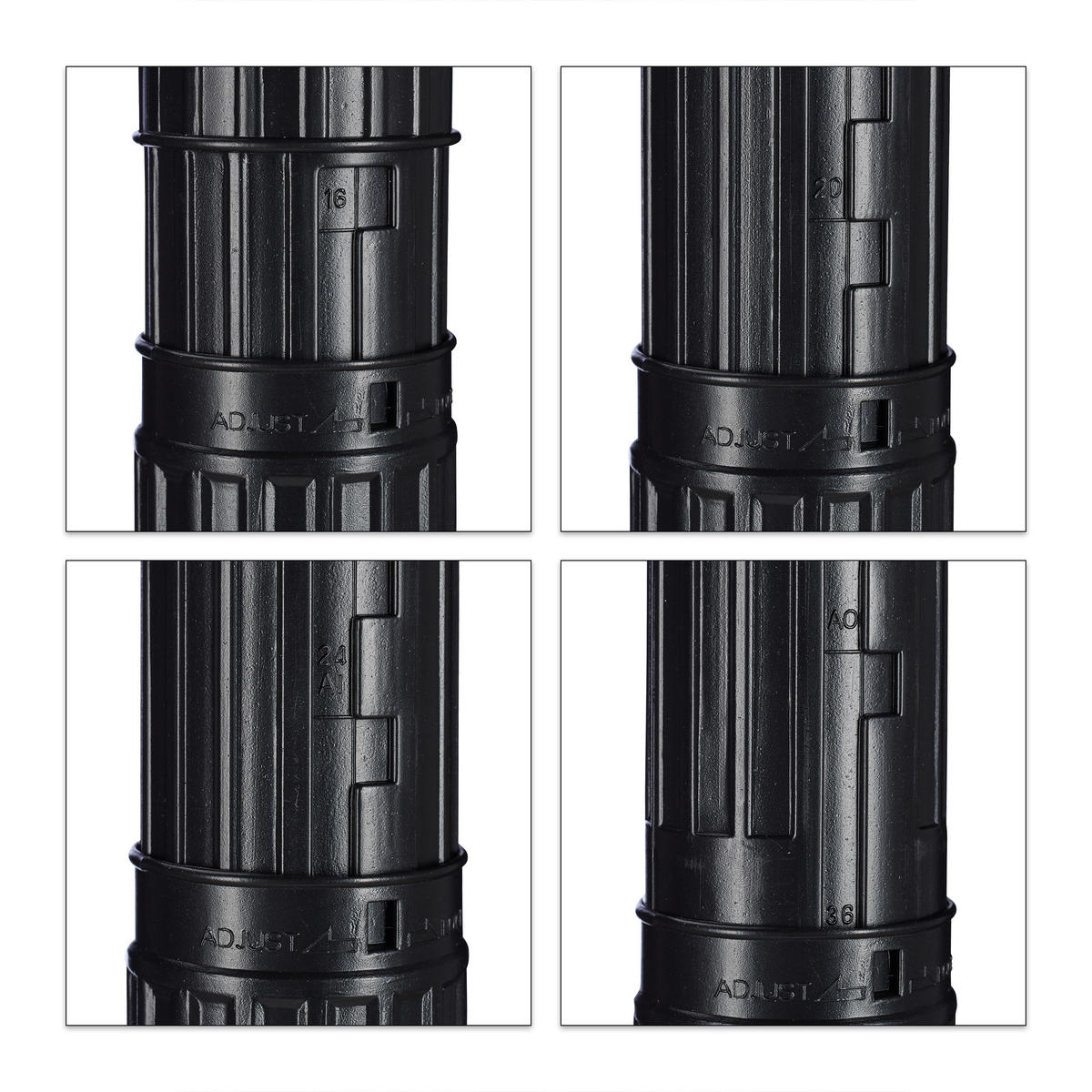 PLAKATNA cev - črna, umetna masa (9/100/9cm) - Relaxdays