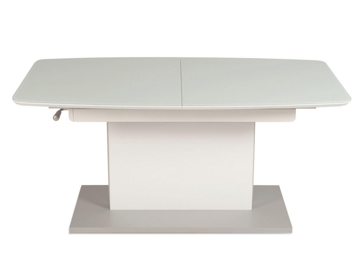 FUNKTIONSTISCH ausziehbar Carey 120(160) x 70 x 55-74 Couchtisch Weiß - Weiß, Holz (120/70/55cm) - 58aufmkessel