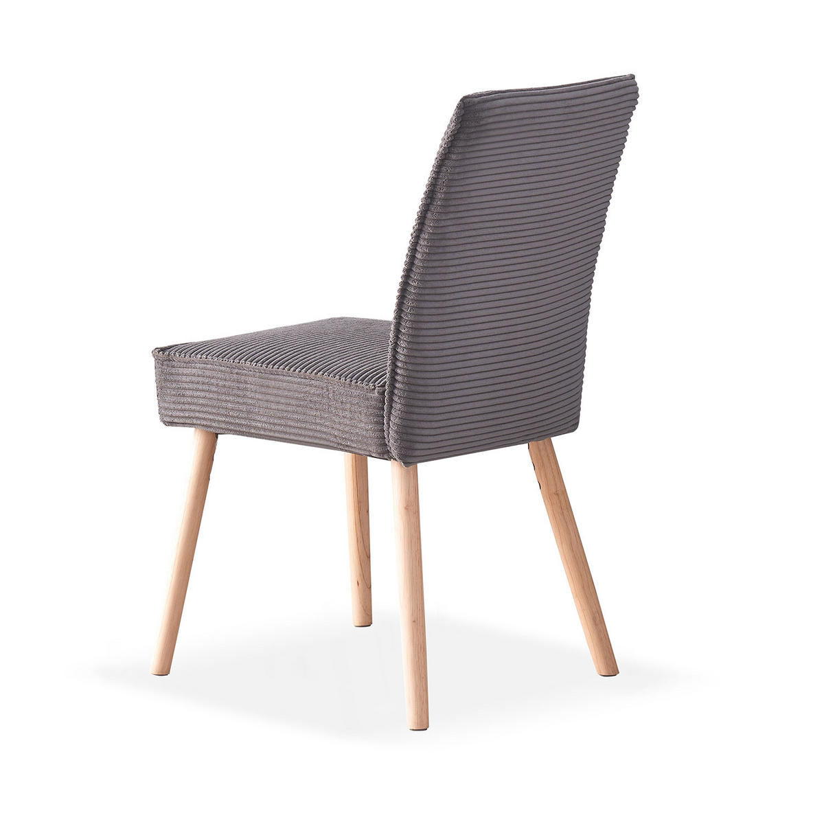 STUHL CEDRIC Anthrazit 2 Stück - Anthrazit, Eichenholz/Textil (49/91/61cm) - B&D Home