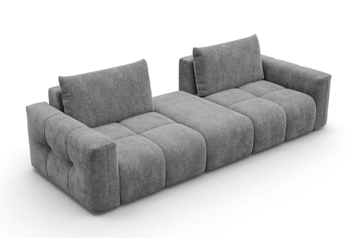 SOFA VERONA 4-Sitzer, Grau - Schwarz/Grau, Holz/Textil (282/83/110cm) - Courtois Laville