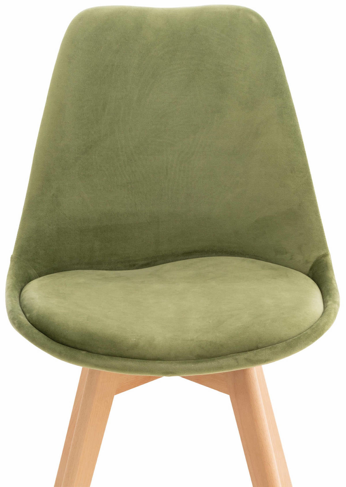 ESSZIMMERSTUHL Lines, Samt hellgrün - Hellgrün/Naturfarben, Holz/Textil (49/83/50cm) - TPFLiving