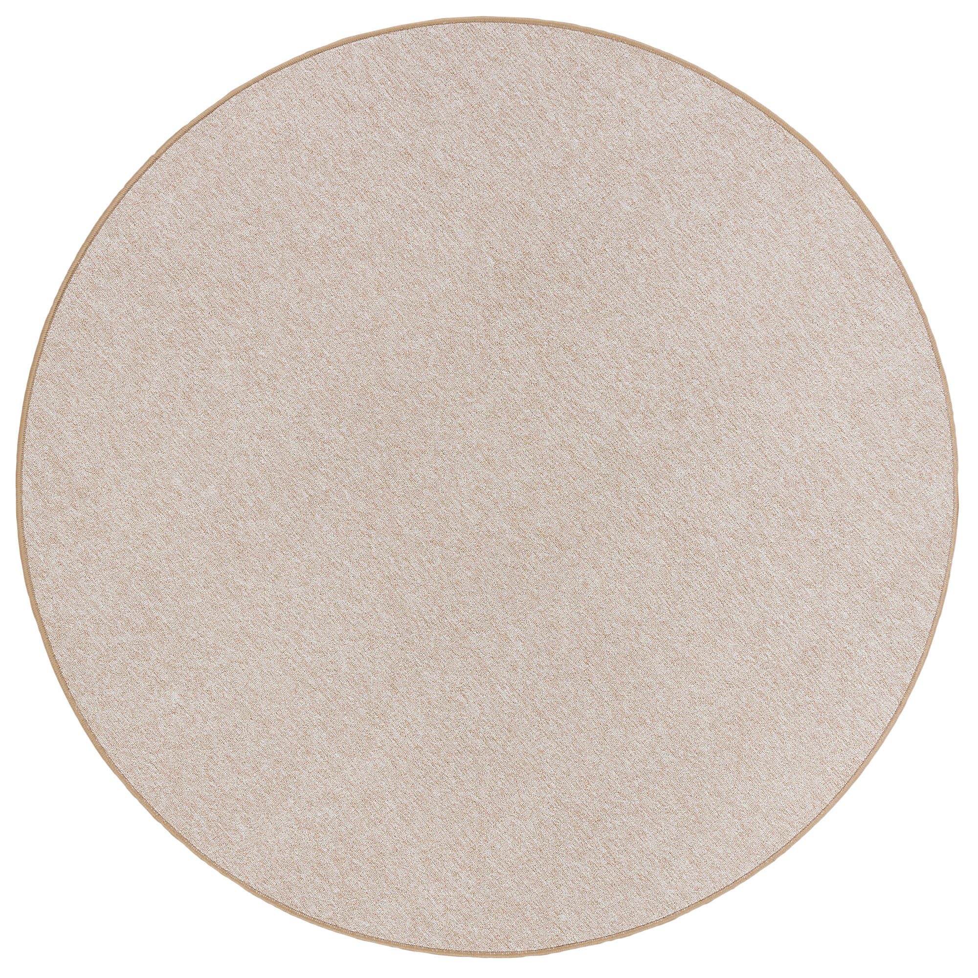 FEINSCHLINGEN VELOUR TEPPICH STRONG RUND - Beige, Textil (200/200cm) - Snapstyle