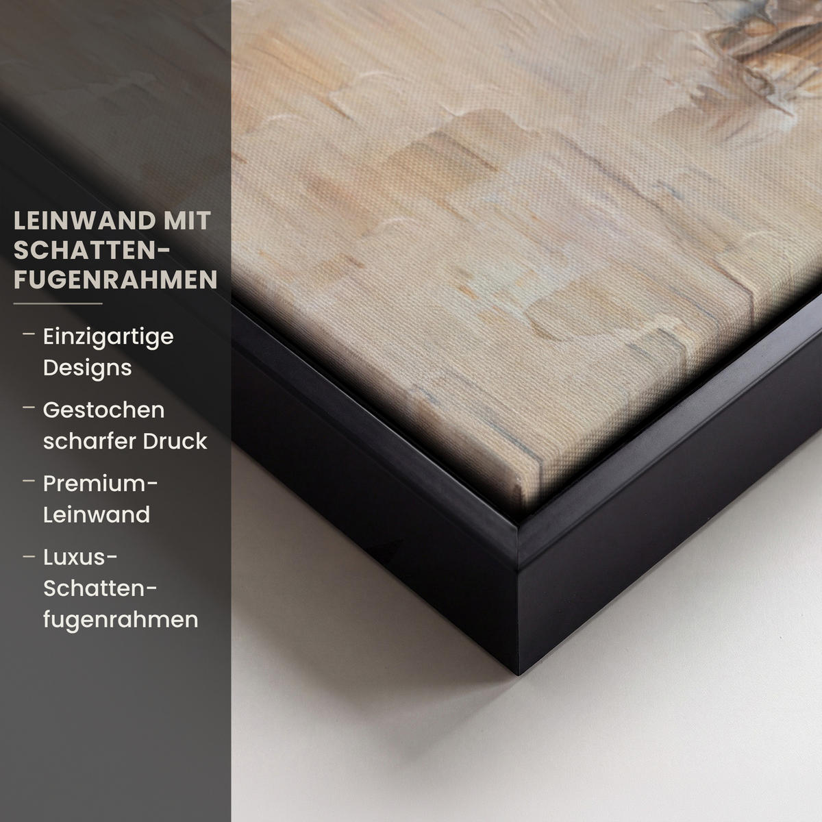 LEINWAND Bilder mit Rahmen - Ölgemälde - Frau - Wein - 100x70 - Hellbraun, Textil (100/70cm) - MuchoWow