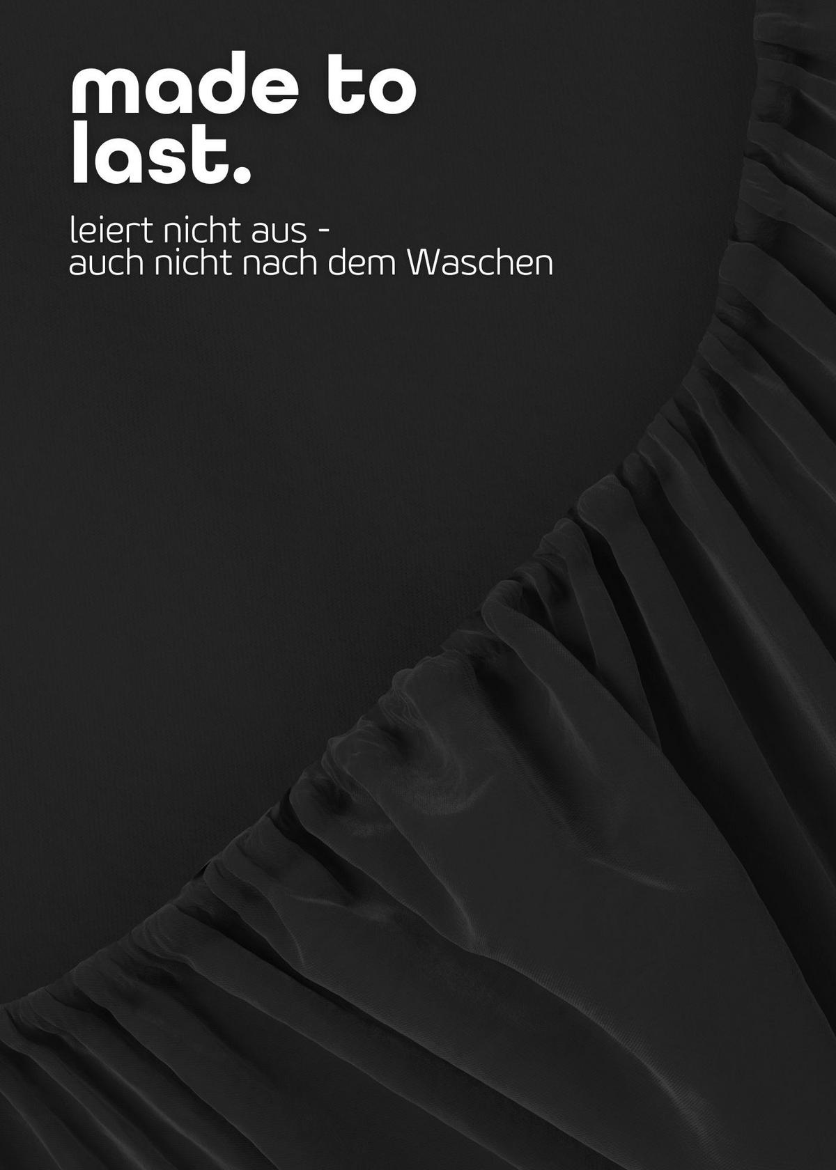 SPANNBETTLAKEN 90x200 cm Jersey schwarz | Spannbetttuch für Laufgitter & Babymatratzen - Schwarz, Textil (90/200cm) - Sämann – make a difference.