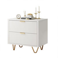 NACHTTISCH 2er Set 2 Schubladen weiß 49x29x47 cm - Weiß, Holz (29/47/49cm) - LEBENLANG