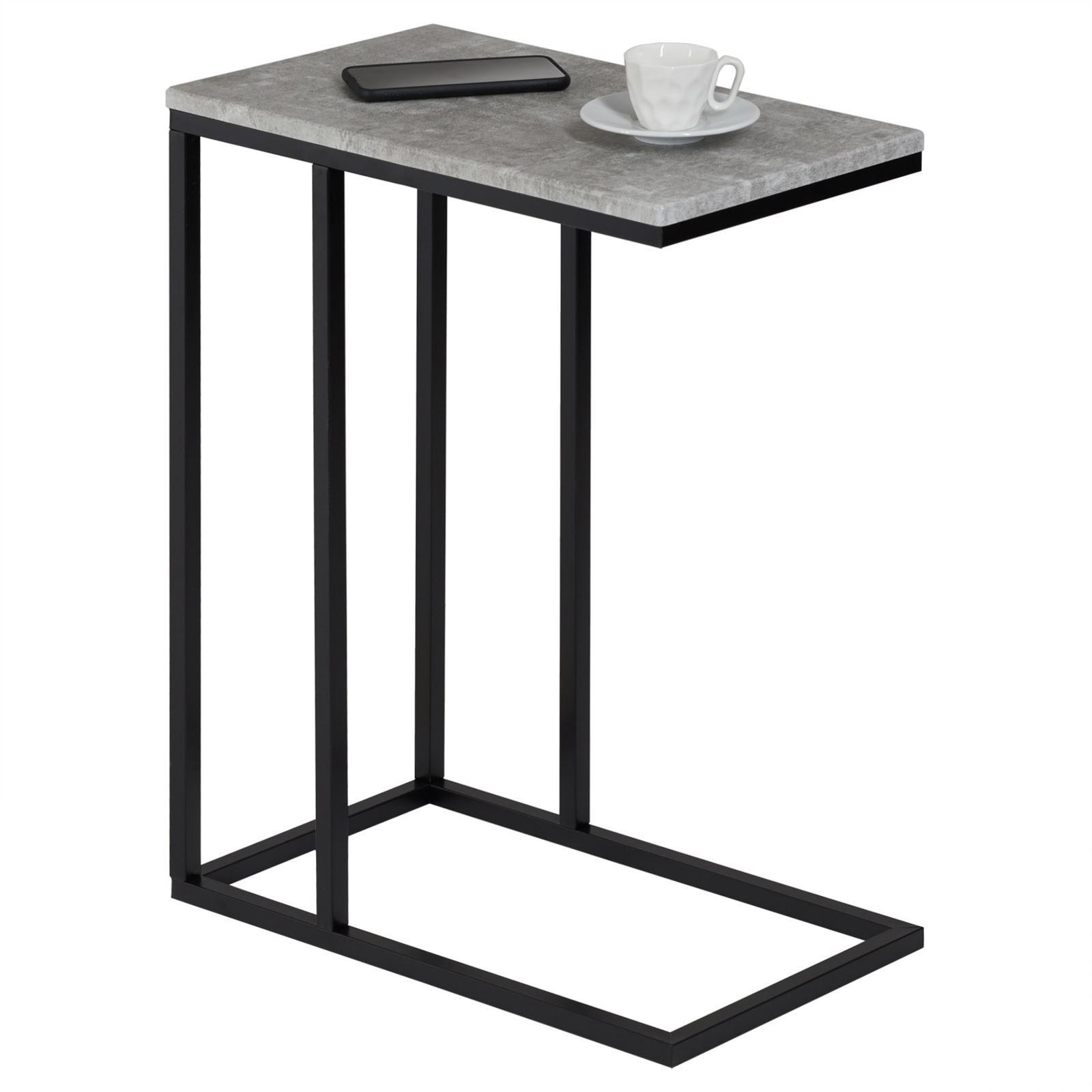BEISTELLTISCH DEBORA - Schwarz/Grau, Holzwerkstoff (26/46/61cm) - IDIMEX