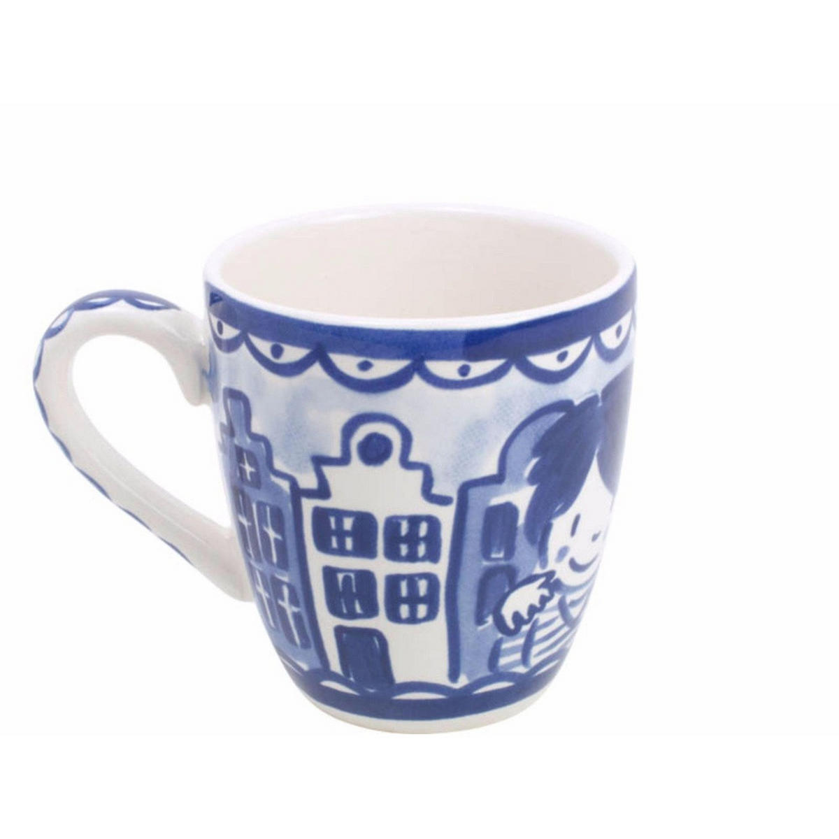 MINI-BECHER Arm in Arm in Blau - 200 ml - Multicolor, Keramik (0.2L) - Blond Amsterdam