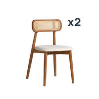 ESSZIMMERSTUHL Leyre Walnuss 47 cm x 80 cm 2er-Set - Walnussfarben, Textil (47/80/51cm) - Klast Home