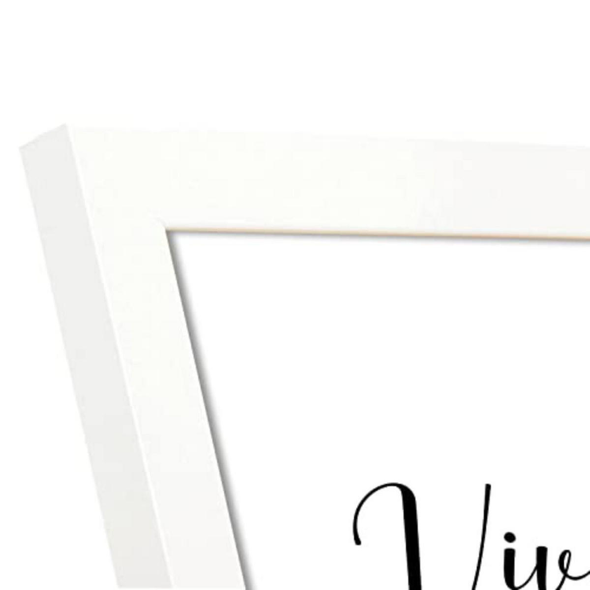 POSTER Set mit 4 Leben TypografieStil A4 Weißer Rahmen - Weiß, Papier (29.7/3cm) - Nacnic