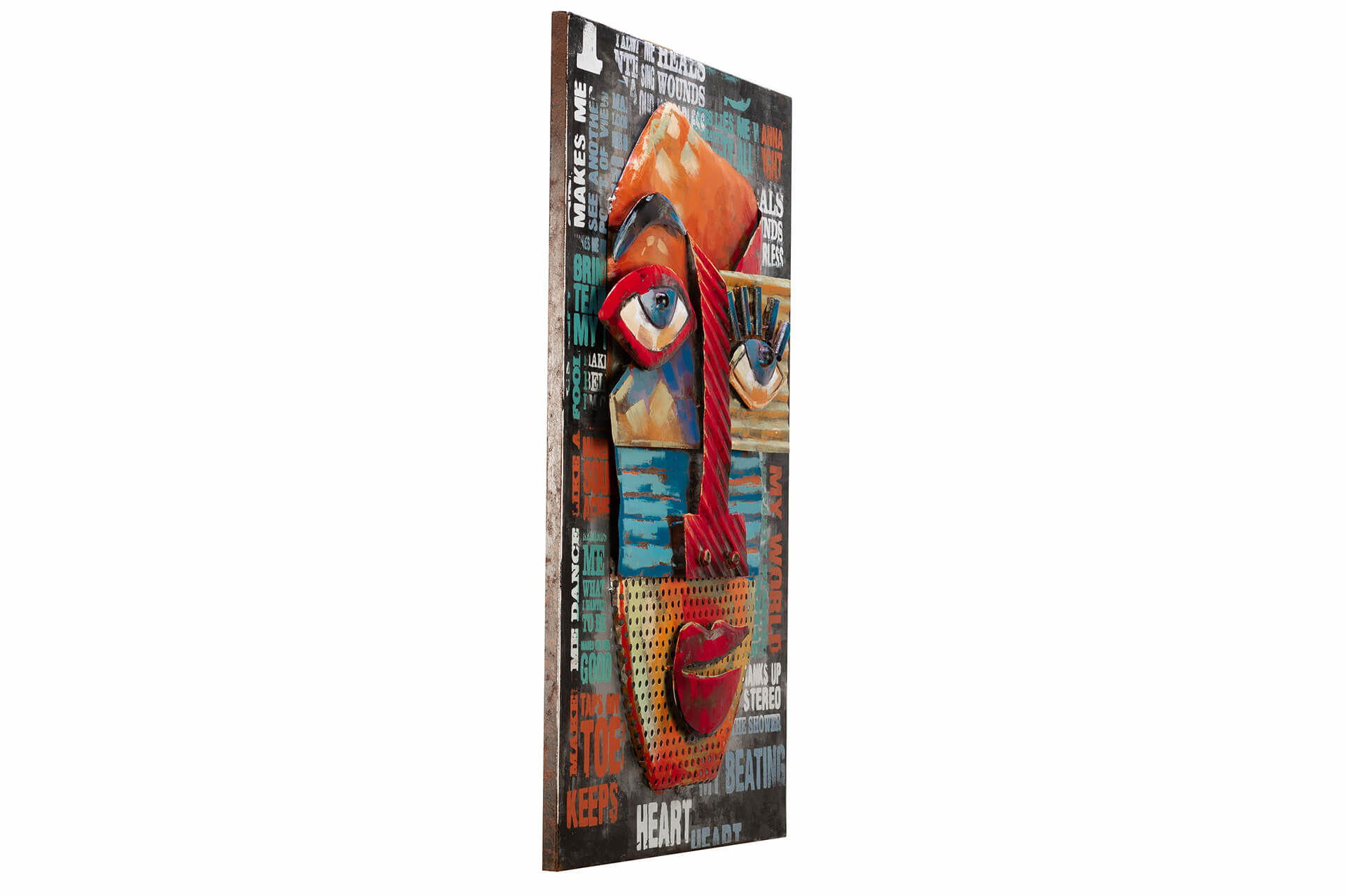 METALLBILD Bunt 60/90 cm - Multicolor, Metall (4.7/90cm) - KUNSTLOFT