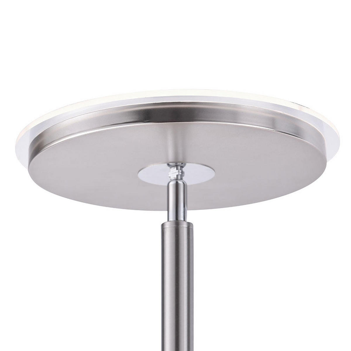 LED STEHLEUCHTE Silber mit flexiblem Lesearm - Silberfarben, Metall (58/56.3/193cm)