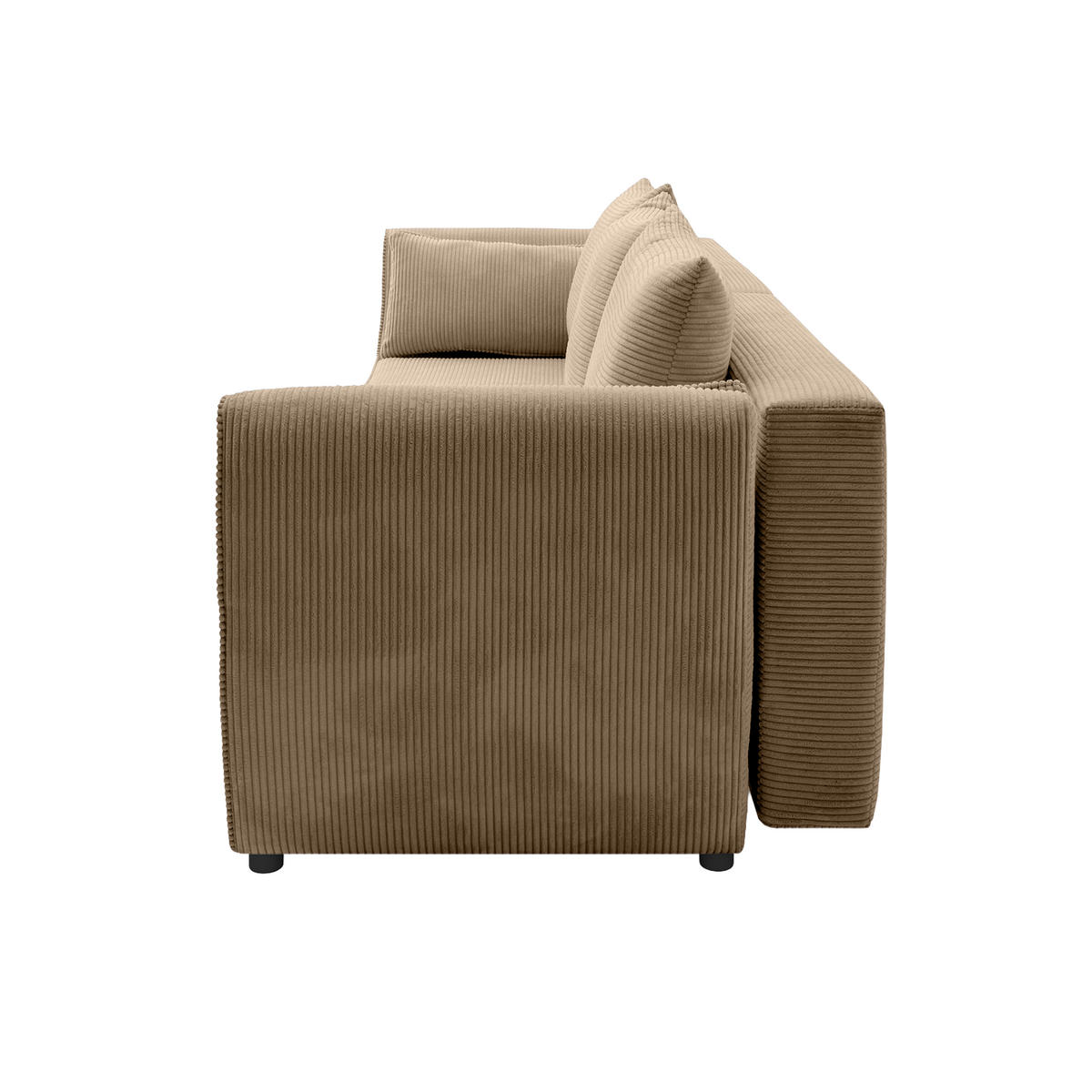 SOFA GRABO mit Schlaffunktion, Beige - Beige, Textil (260/75/145cm) - Fedve
