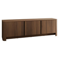 TV-LOWBOARD Bari 168 - Nussbaumfarben/Schwarz, Holzwerkstoff/Kunststoff (168/52/39cm) - MIRJAN24