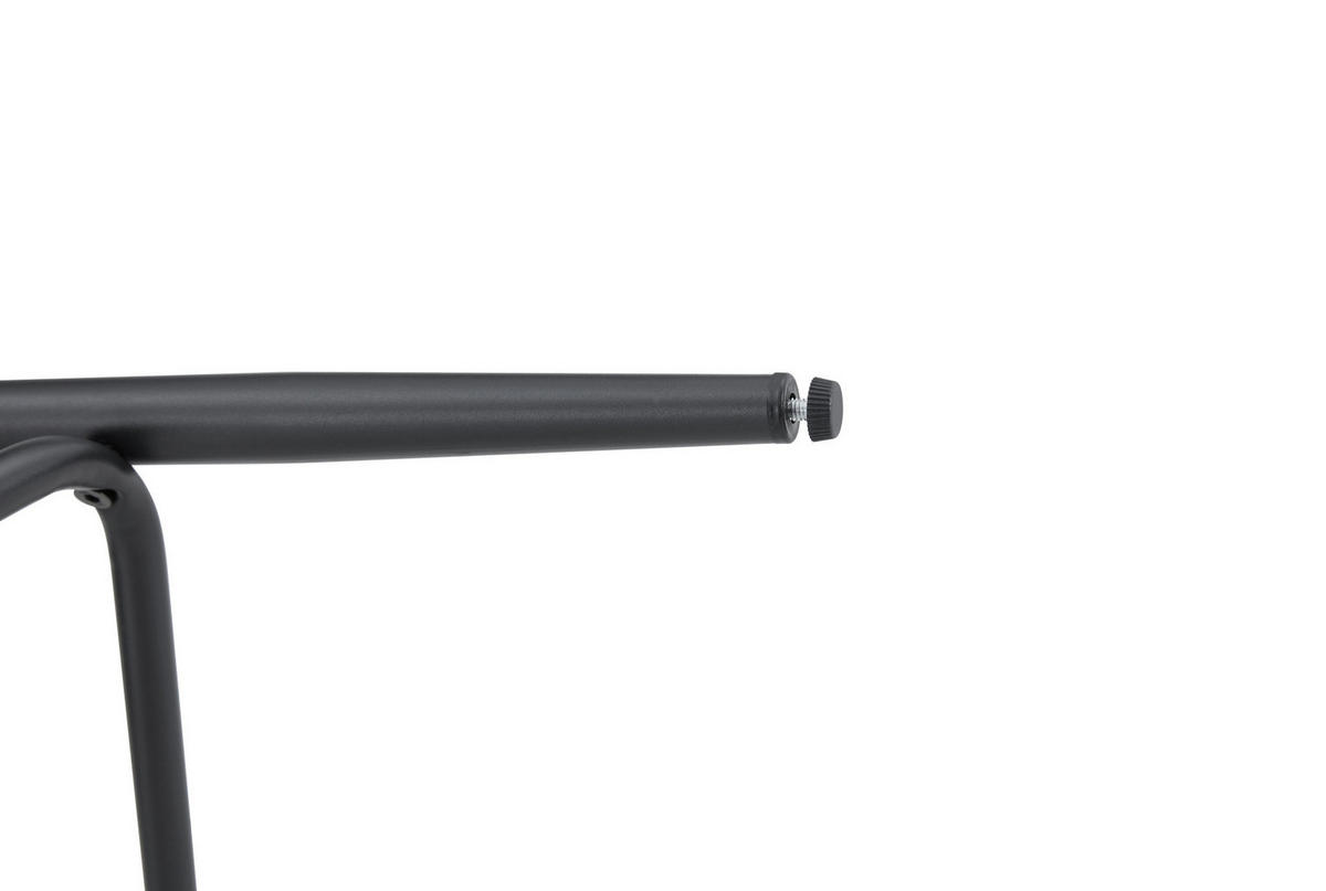 BARHOCKER mit gepolstertem Sitz Metall Schwarz - Schwarz, Metall (39/96/39cm) - Meubliv