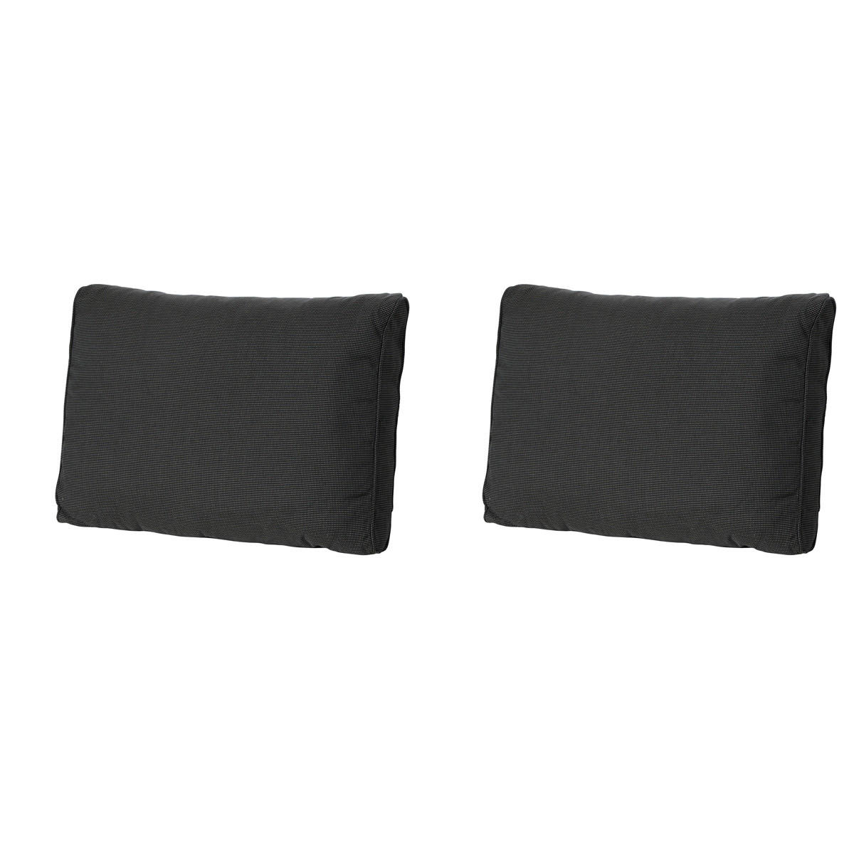 RÜCKENKISSEN Rippe 40/60 cm 2er-Set - Schwarz, Textil (60/8/40cm) - Madison