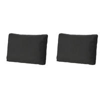 RÜCKENKISSEN Rippe 40/60 cm 2er-Set - Schwarz, Textil (60/8/40cm) - Madison