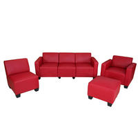 COUCH-GARNITUR Rot - Rot, Textil (193/76/72cm) - MCW